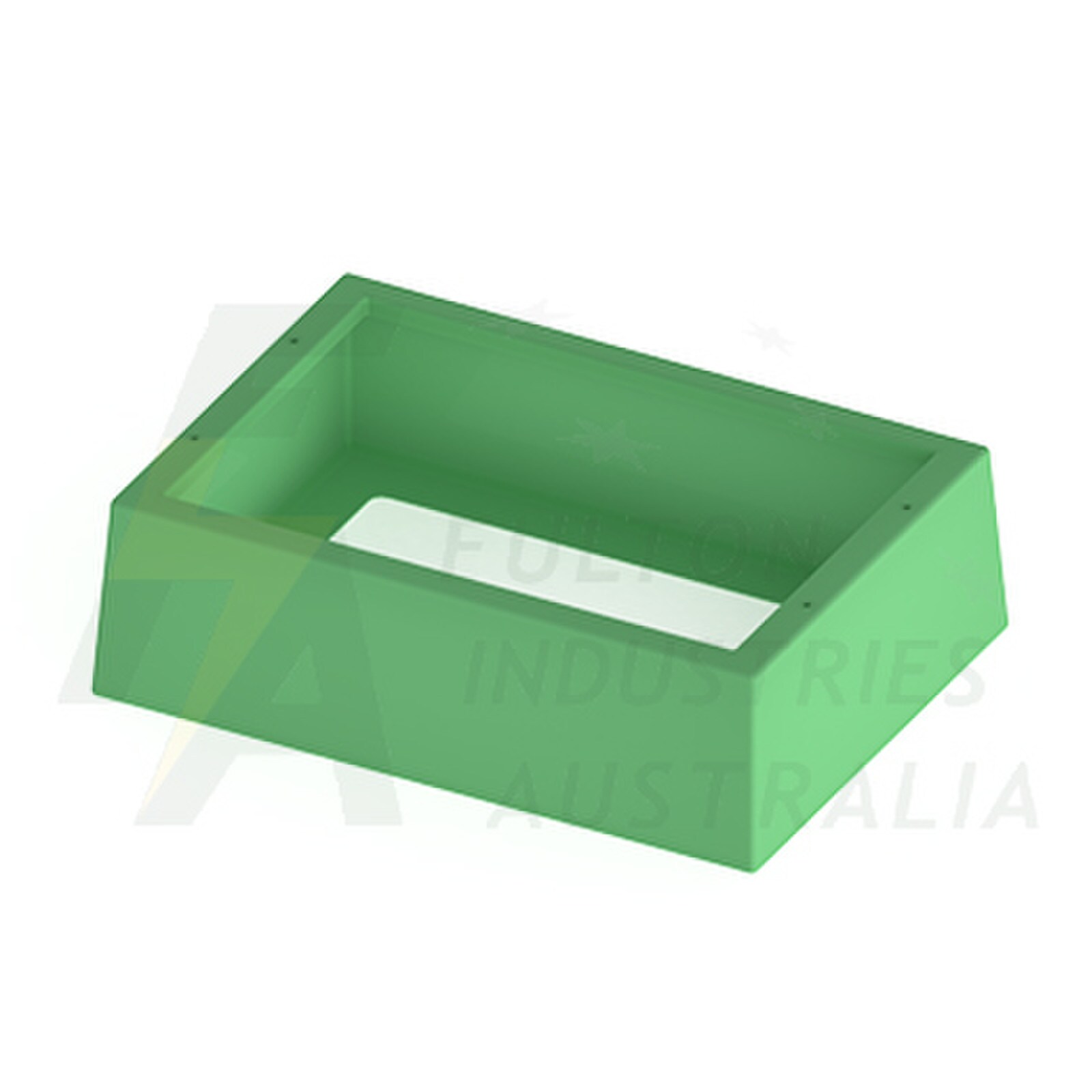 FB107G green fibreglass pillar base with return flange